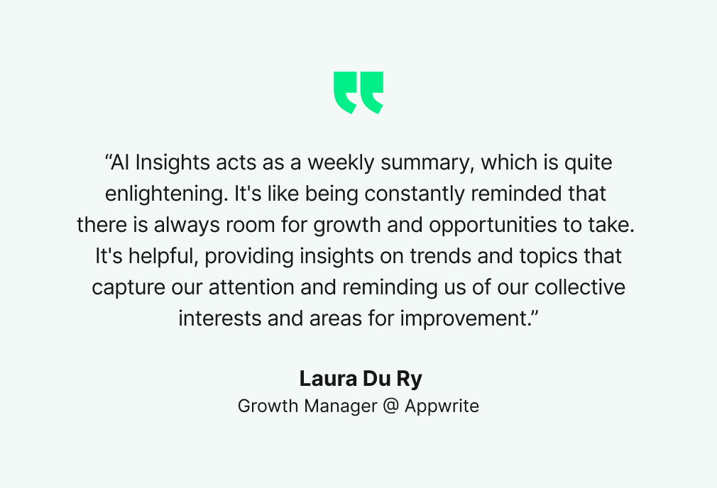 Laura Du Ry's quote from Appwrite about the media monitoring tool Brand24