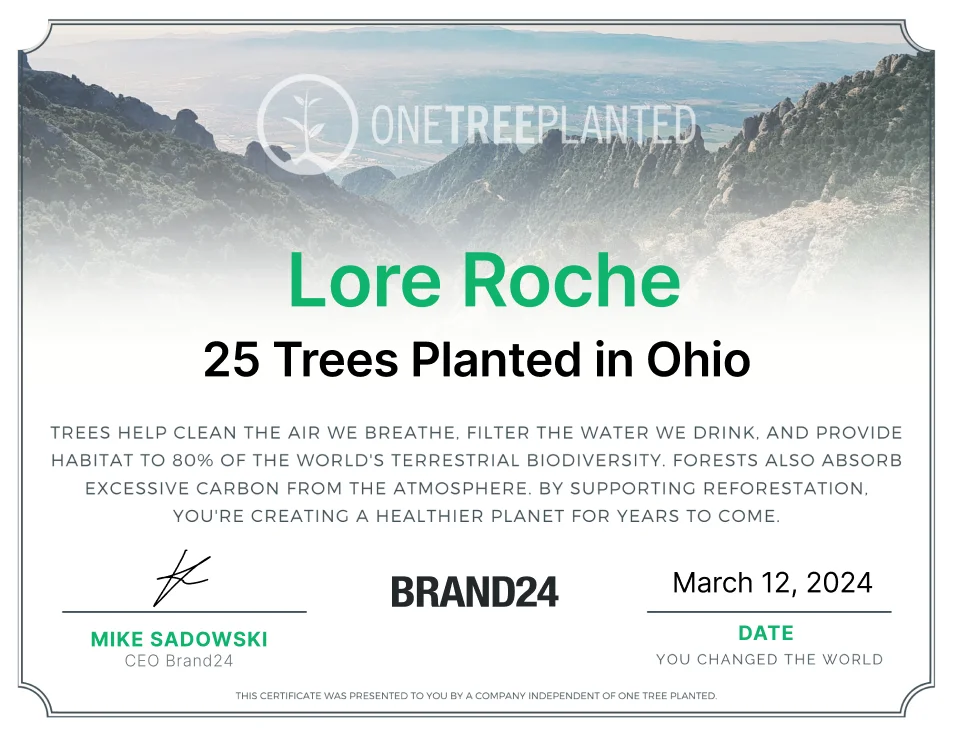 OneTreePlants Certificate