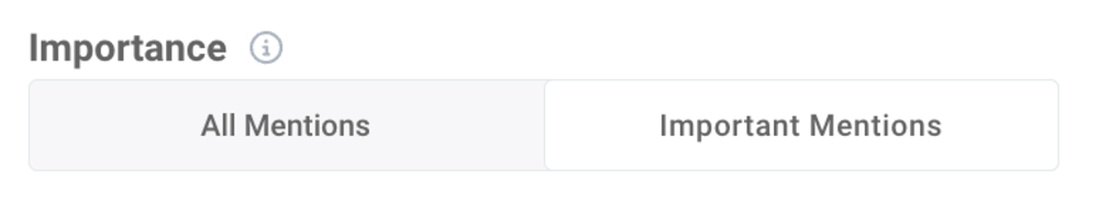 Switch to important mentions only in Brand24.