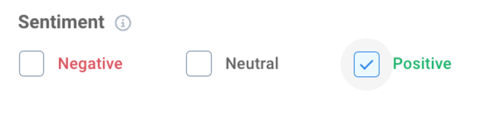 Filtering options in Brand24: sentiment