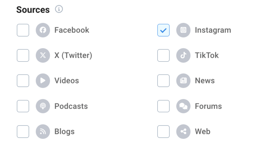 Influencer analysis by Brand24: Filters.